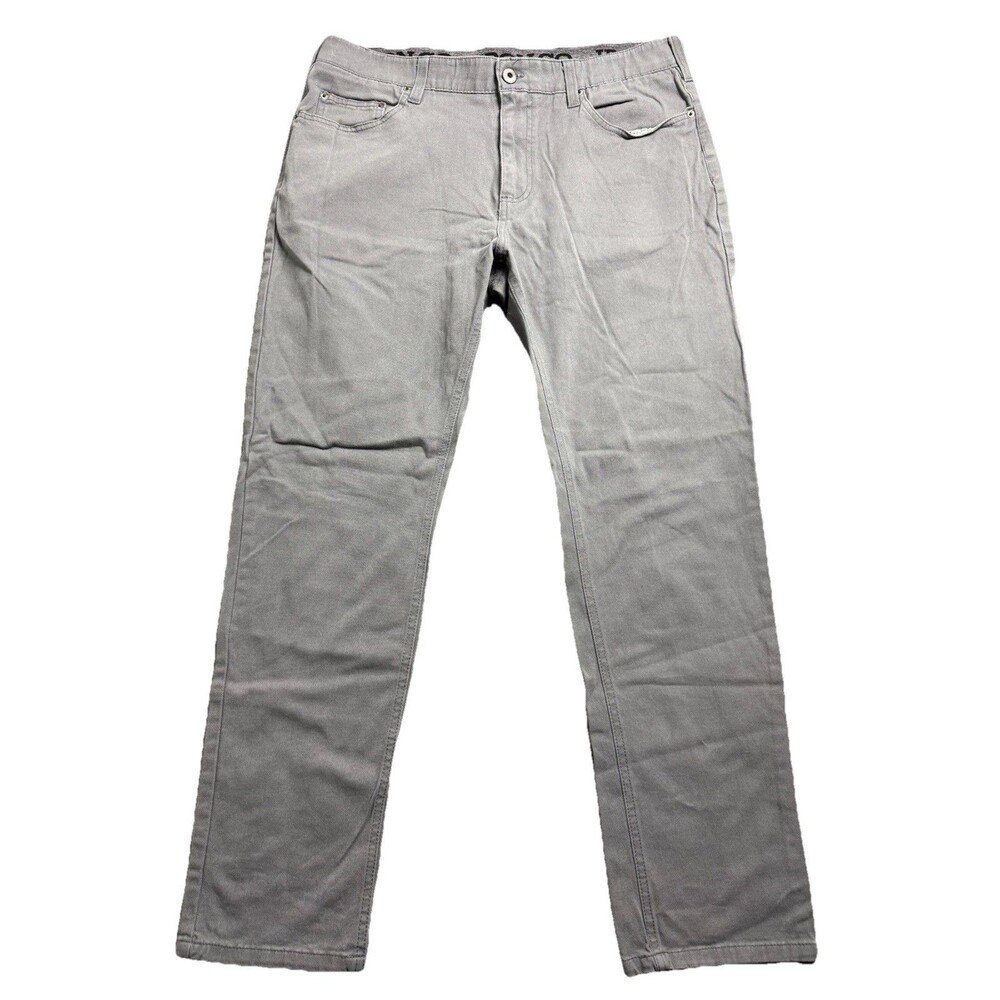 Iron Co Jeans Mens 36x32 Gray Denim Stretch Five Pocket Casual Pants EUC